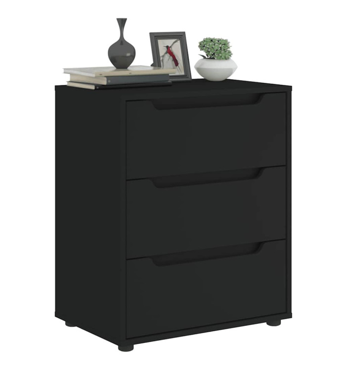 Buffet VISNES noir 60x40x73 cm bois d'ingénierie | Mobilier & Déco