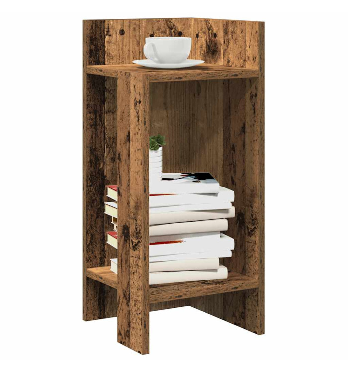 Tables d'appoint 2 pcs avec étagère vieux bois 25,5x27x60 cm | Mobilier & Déco