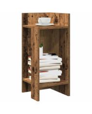 Tables d'appoint 2 pcs avec étagère vieux bois 25,5x27x60 cm | Mobilier & Déco