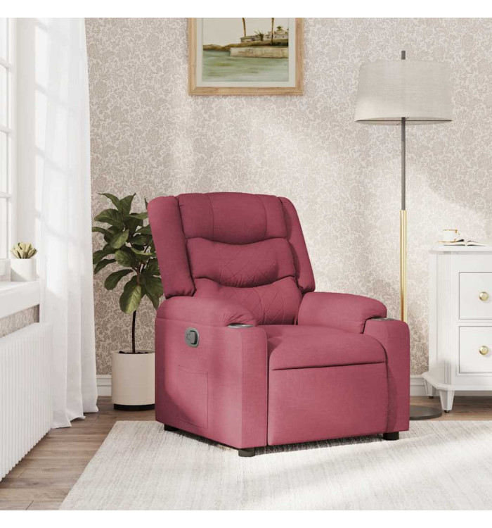 Fauteuil inclinable Rouge bordeaux Tissu | Mobilier & Déco