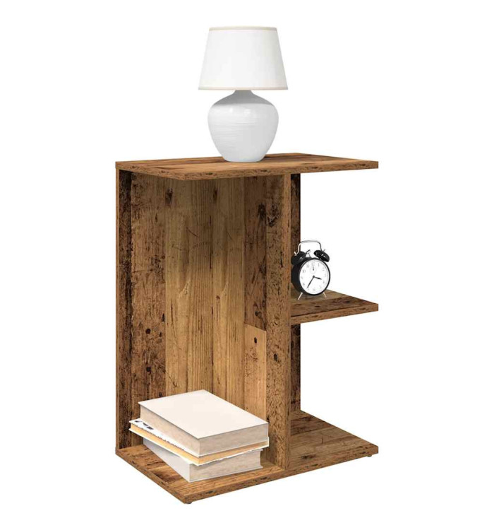 Table de chevet vieux bois 46,5x29x61 cm bois d'ingénierie | Mobilier & Déco