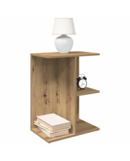 Table de chevet chêne artisanal 46,5x29x61 cm bois d'ingénierie | Mobilier & Déco