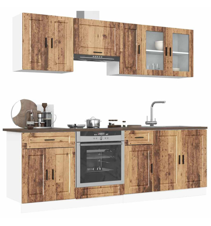 Ensemble d'armoires de cuisine 8 pcs Kalmar bois d'ingénierie | Mobilier & Déco