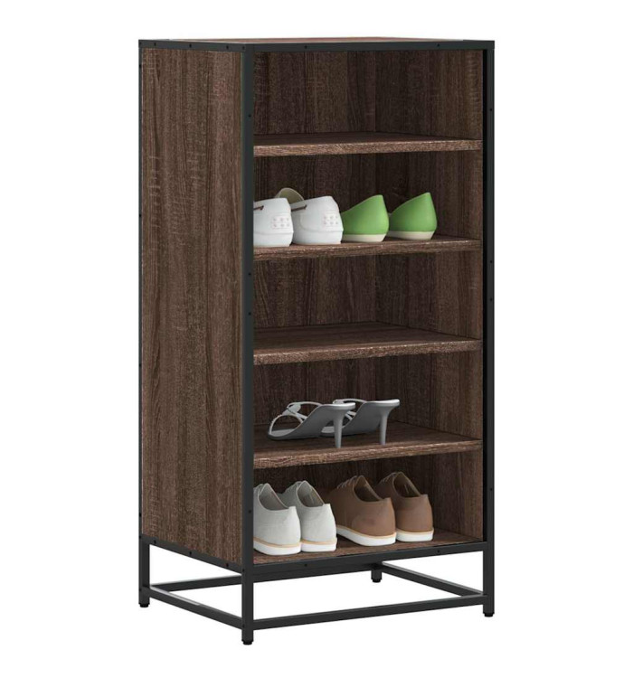 Étagère à chaussures chêne marron 48x38x97,5 cm bois ingénierie | Mobilier & Déco