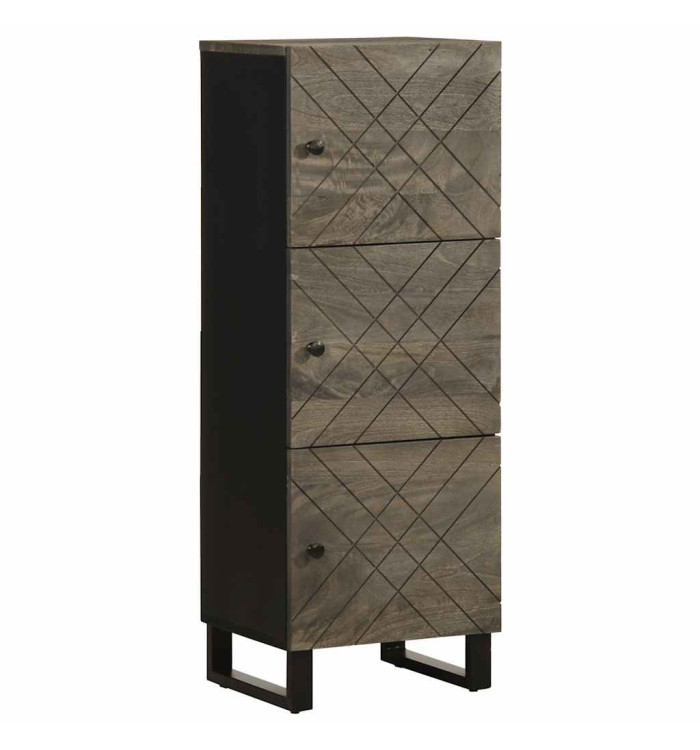 Buffet noir 40x33x110 cm bois de manguier massif | Mobilier & Déco