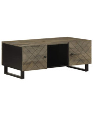 Table basse noir 100x54x40 cm bois massif de manguier | Mobilier & Déco