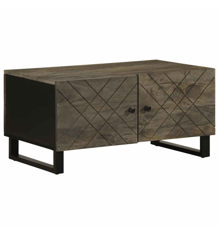 Table basse noir 80x50x40 cm bois massif de manguier | Mobilier & Déco