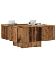Table basse vieux bois 60x60x31,5 cm bois d'ingénierie | Mobilier & Déco