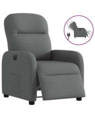 Fauteuil inclinable électrique Gris foncé Tissu | Mobilier & Déco