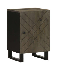 Armoire de salle de bain noir 38x33x58 cm bois massif manguier | Mobilier & Déco