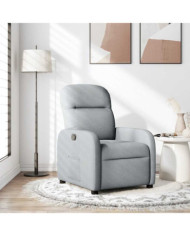 Fauteuil inclinable Gris clair Tissu | Mobilier & Déco