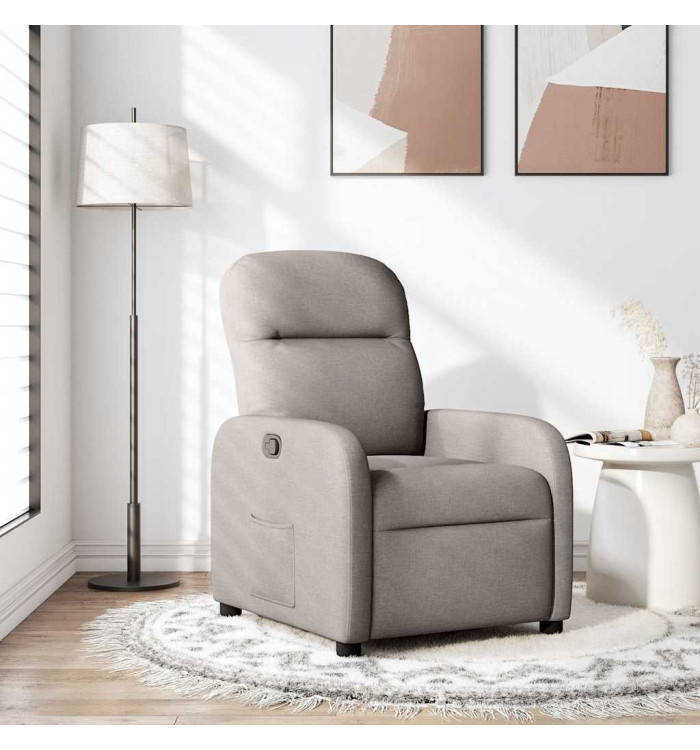 Fauteuil inclinable Taupe Tissu | Mobilier & Déco