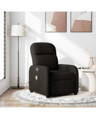 Fauteuil de massage inclinable Noir Tissu | Mobilier & Déco