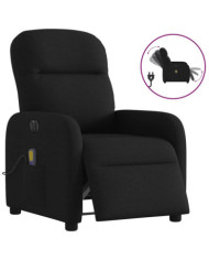 Fauteuil de massage inclinable électrique Noir Tissu | Mobilier & Déco