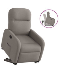 Fauteuil inclinable taupe tissu | Mobilier & Déco