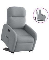 Fauteuil inclinable Gris clair Tissu | Mobilier & Déco