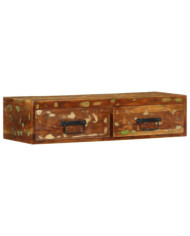  Meuble TV mural 80x30x19 cm bois massif de récupération | Mobilier & Déco