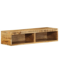  Meuble TV mural 80x30x19 cm bois massif de manguier brut | Mobilier & Déco