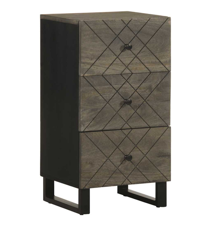 Buffet noir 40x33x75 cm bois massif de manguier | Mobilier & Déco