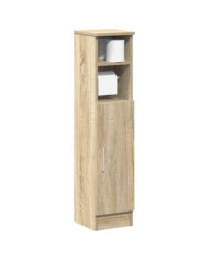 Meuble de salle de bain avec porte-rouleau chêne sonoma | Mobilier & Déco