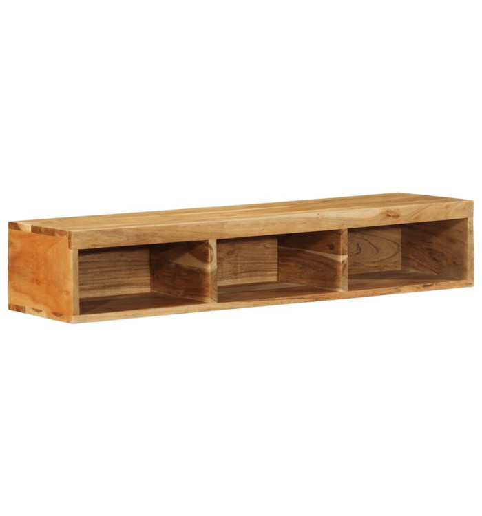  Meuble TV mural 100x30x19 cm bois massif d'acacia | Mobilier & Déco