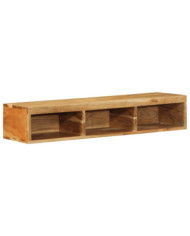  Meuble TV mural 100x30x19 cm bois massif d'acacia | Mobilier & Déco