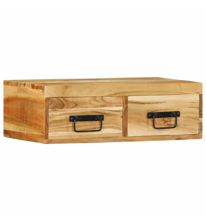  Meuble TV mural 60x30x19 cm bois massif d'acacia | Mobilier & Déco