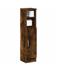 Meuble de salle de bain avec porte-rouleau chêne fumé | Mobilier & Déco