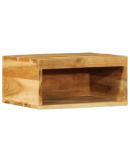  Meuble TV mural 40x30x19 cm bois massif d'acacia | Mobilier & Déco