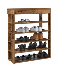 Étagère à chaussures vieux bois 80x30x98 cm bois d'ingénierie | Mobilier & Déco