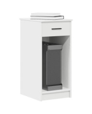 Support de tour d'ordinateur avec tiroir blanc 35x45x77 cm | Mobilier & Déco