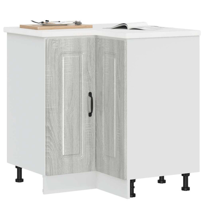 Armoire d'angle de cuisine Kalmar sonoma gris bois d'ingénierie | Mobilier & Déco