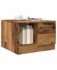 Table basse vieux bois 50x50x36 cm bois d'ingénierie | Mobilier & Déco