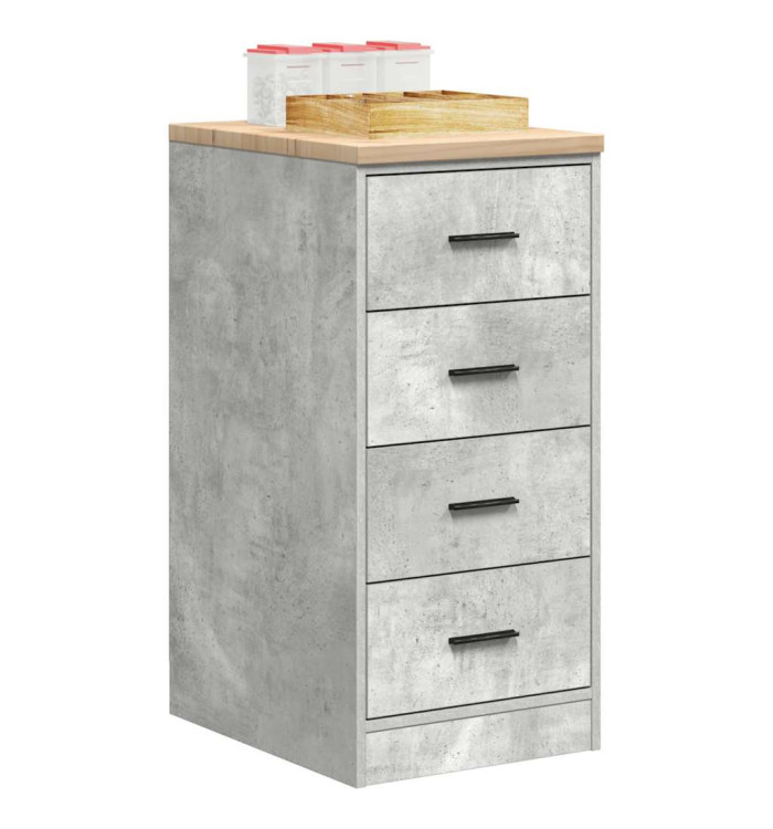 Armoire de rangement de garage gris béton 40x51x85 cm bois pin | Mobilier & Déco