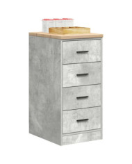 Armoire de rangement de garage gris béton 40x51x85 cm bois pin | Mobilier & Déco