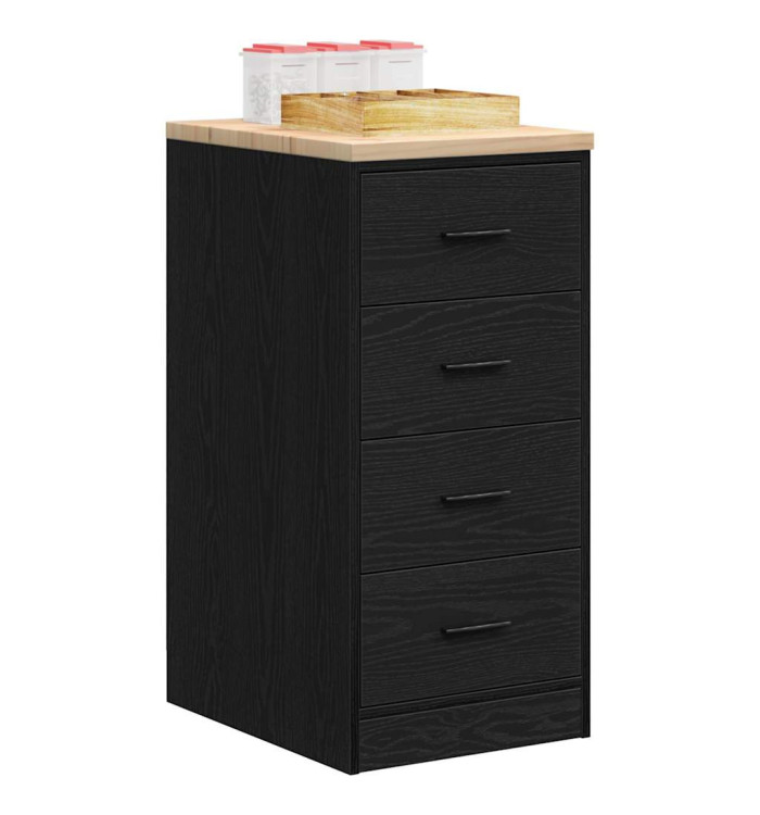 Armoire de rangement de garage noir 40x51x85 cm bois de pin | Mobilier & Déco