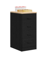 Armoire de rangement de garage noir 40x51x85 cm bois de pin | Mobilier & Déco
