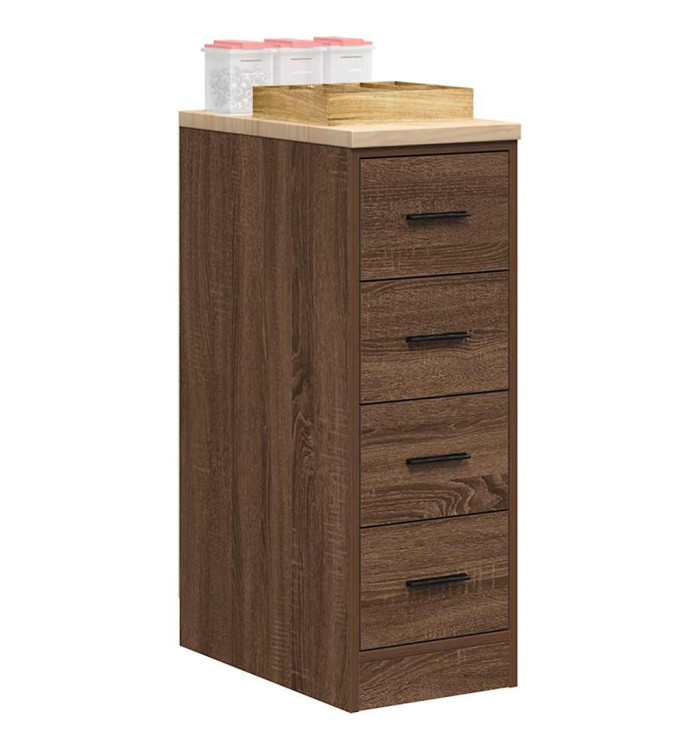 Armoire de rangement de garage chêne marron 30x51x85cm bois pin | Mobilier & Déco