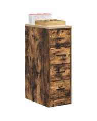 Armoire de rangement de garage chêne fumé 30x51x85 cm bois pin | Mobilier & Déco