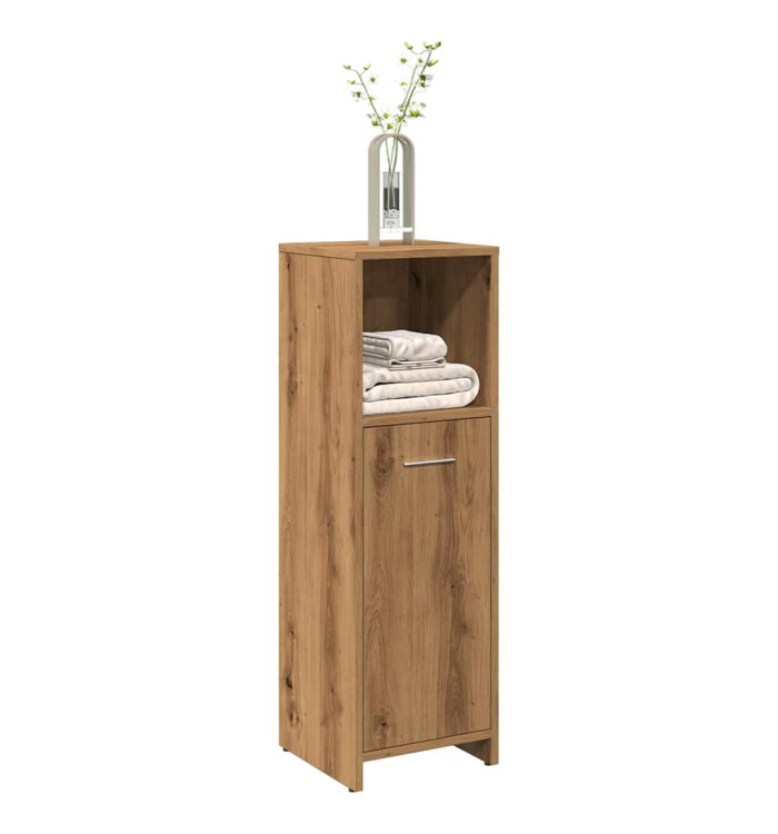 Armoire de bain chêne artisanal 30x30x95 cm bois d'ingénierie | Mobilier & Déco