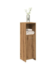 Armoire de bain chêne artisanal 30x30x95 cm bois d'ingénierie | Mobilier & Déco