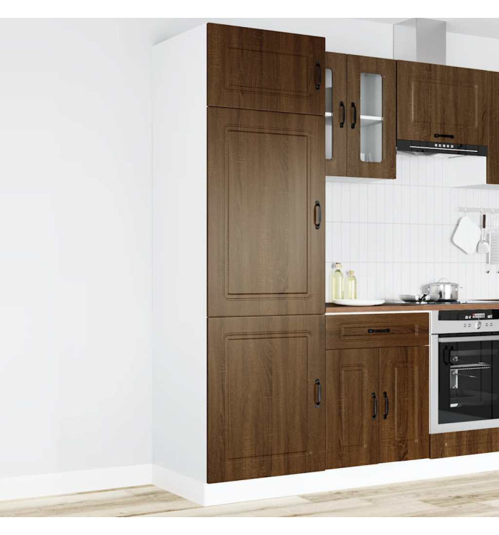 Armoire de cuisine Kalmar chêne marron bois d'ingénierie | Mobilier & Déco