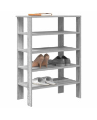 Étagère à chaussures sonoma gris 61x32x87,5 cm bois ingénierie | Mobilier & Déco
