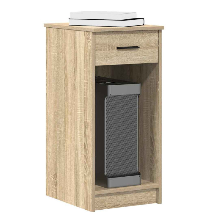 Support de tour d'ordinateur et tiroir chêne sonoma 35x45x77 cm | Mobilier & Déco