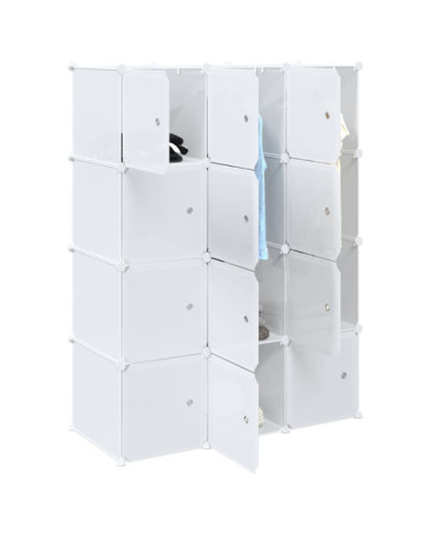 Cubes de rangement 12 pcs avec tiges de suspension PP | Mobilier & Déco