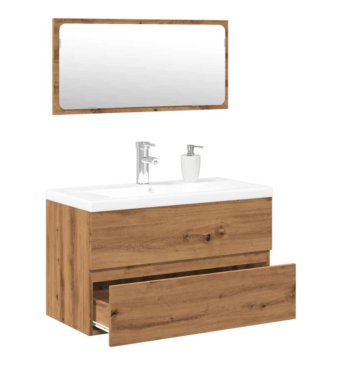 Ensemble de meubles salle de bain bois d'ingénierie | Mobilier & Déco
