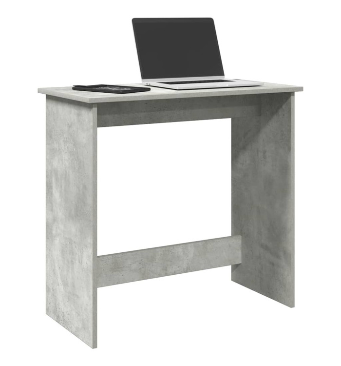 Bureau Gris béton 80x40x75 cm Aggloméré | Mobilier & Déco