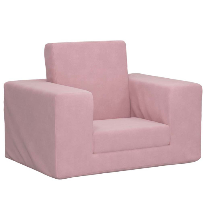 Canapé-lit pour enfants Rose Peluche douce | Mobilier & Déco