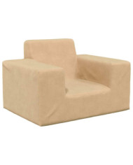 Canapé pour enfants Crème Peluche douce | Mobilier & Déco