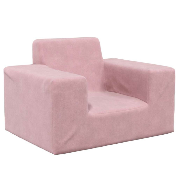 Canapé pour enfants Rose Peluche douce | Mobilier & Déco